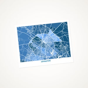 Juanitas Lexington Map Print.  Choose your colors and size.  University of Kentucky Wall Art.  Wildcat Gift.