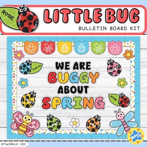 Buggy about Learning, Spring Bulletin Board Kit | April Bulletin Board| Door Decor|Printable | Classroom Decor