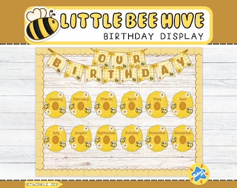 Little Bee Hive Birthday Chart: Classroom Decor (Digital Download)