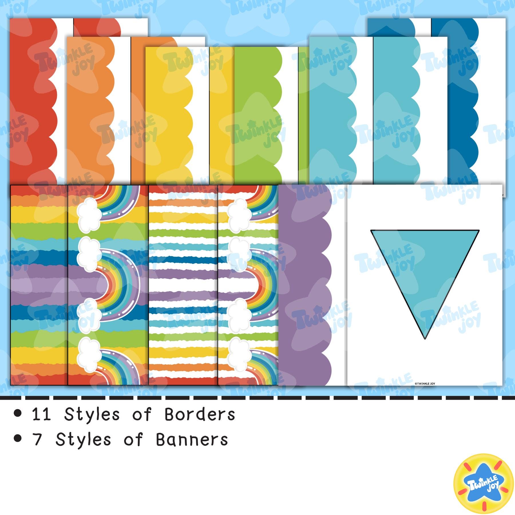 Rainbow Classroom Bulletin Board Kit: Back to School Decor - Etsy