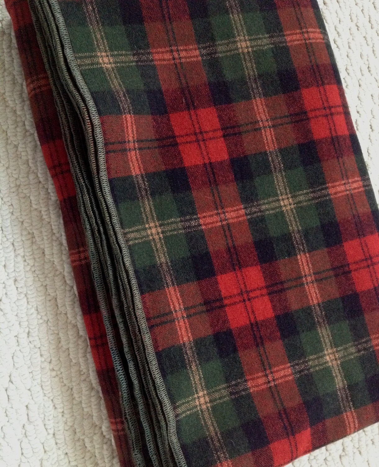 Vintage Red and Green Plaid Throw Blanket Etsy