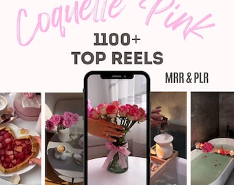 1100 Coquette Pink Faceless Videos, Stories and Posts, Instagram Video and Reels, Faceless Digital Marketing, Reels Mrr Resell Rights | #104