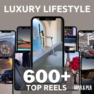 600+ Luxury Lifestyle Video Reels Faceless Template, Faceless Video Marketing Mrr Plr Instagram Reels, Social Media Video Template | #110