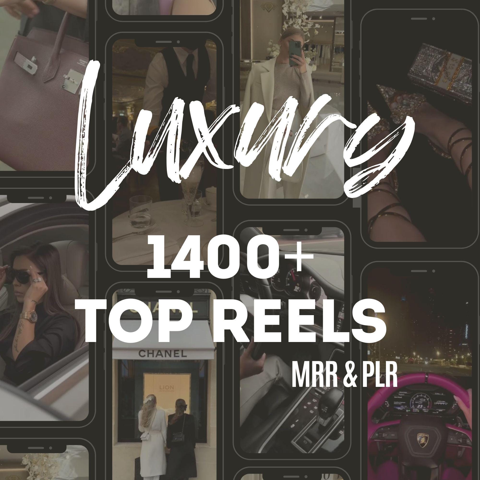 1400+ Luxury Faceless Videos Lifestyle Videos Reels, Cars, Millionaire for Social Media, Faceless Reels Master Resell Rights, MRR/PLR | #102