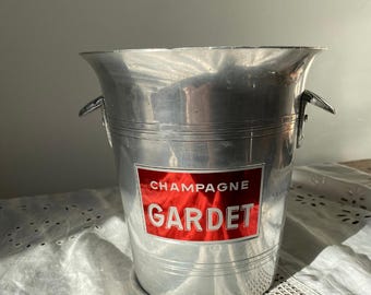 Vintage Gardet Champagne Ice Bucket - French Barware, Collectible Wine Chiller, Retro Table Decor, Classic Party Accessories