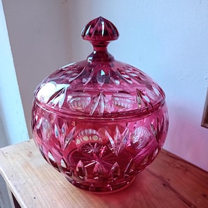 VAL ST-LAMBERT - Large bowl (12x10&quot;) in Val Saint-Lambert crystal - Circa 1950 - Belgium