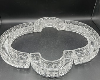 Antique crystal table runner - 4 pieces - 1950 France