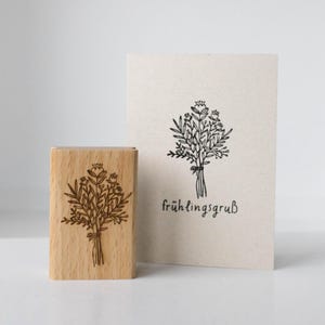 Stempel Blumen Blumenstrauß 1 Zweige, Motivstempel, Stempel Frühling, Natur, Stempel Kranz Scrapbooking Stempel  Journal Karte Stempel HS097