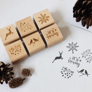 Stempelset Winter | Motivstempel Winter | DIY Zubehör | Bastelzubehör Weihnachten | Winter Basteln | Motivstempel Weihnachten HS021