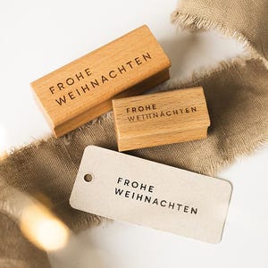 Stempel Weihnachten "Frohe Weihnachten" Fröhliche Weihnachten Frohes Fest Weihnachtsgeschenk Karte DIY Basteln Geschenkverpackung HS143