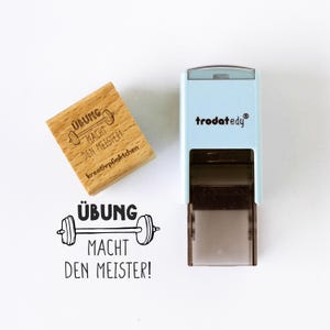 Leerkrachtstempel "Oefening baart perfectie" Motivatiestempel positieve schoolbeloning basisschool groeimindset feedback cadeau HS159