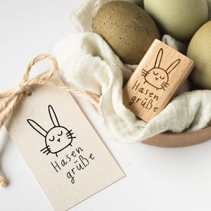 Osterhase Hasengrüße Hase Stempel , Frohe Ostern Stempel, Oster Geschenke DIY, Basteln Ostern, Frühling Stempel, Basteln, Ostermotiv HS100