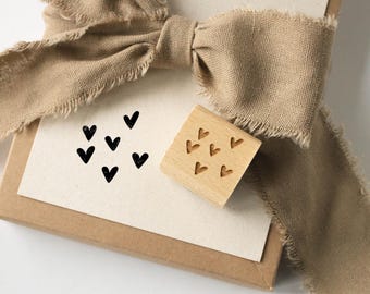 Hearts stamp, little heart, love stamp, gift stamp, DIY gift, birthday, wedding, packaging design, creative HS081