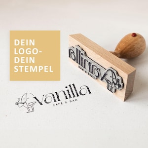 Logostempel, personalisierter Logostempel, Stempel mit eigenem Logo, Firmenstempel, Stempel mit deinem Logo, Stempel eigenes Design HS004