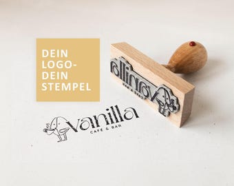 Logostempel, personalisierter Logostempel, Stempel mit eigenem Logo, Firmenstempel, Stempel mit deinem Logo, Stempel eigenes Design HS004