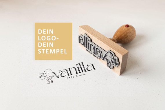 Logostempel, personalisierter Logostempel, Stempel mit eigenem Logo, Firmenstempel, Stempel mit deinem Logo, Stempel eigenes Design HS004