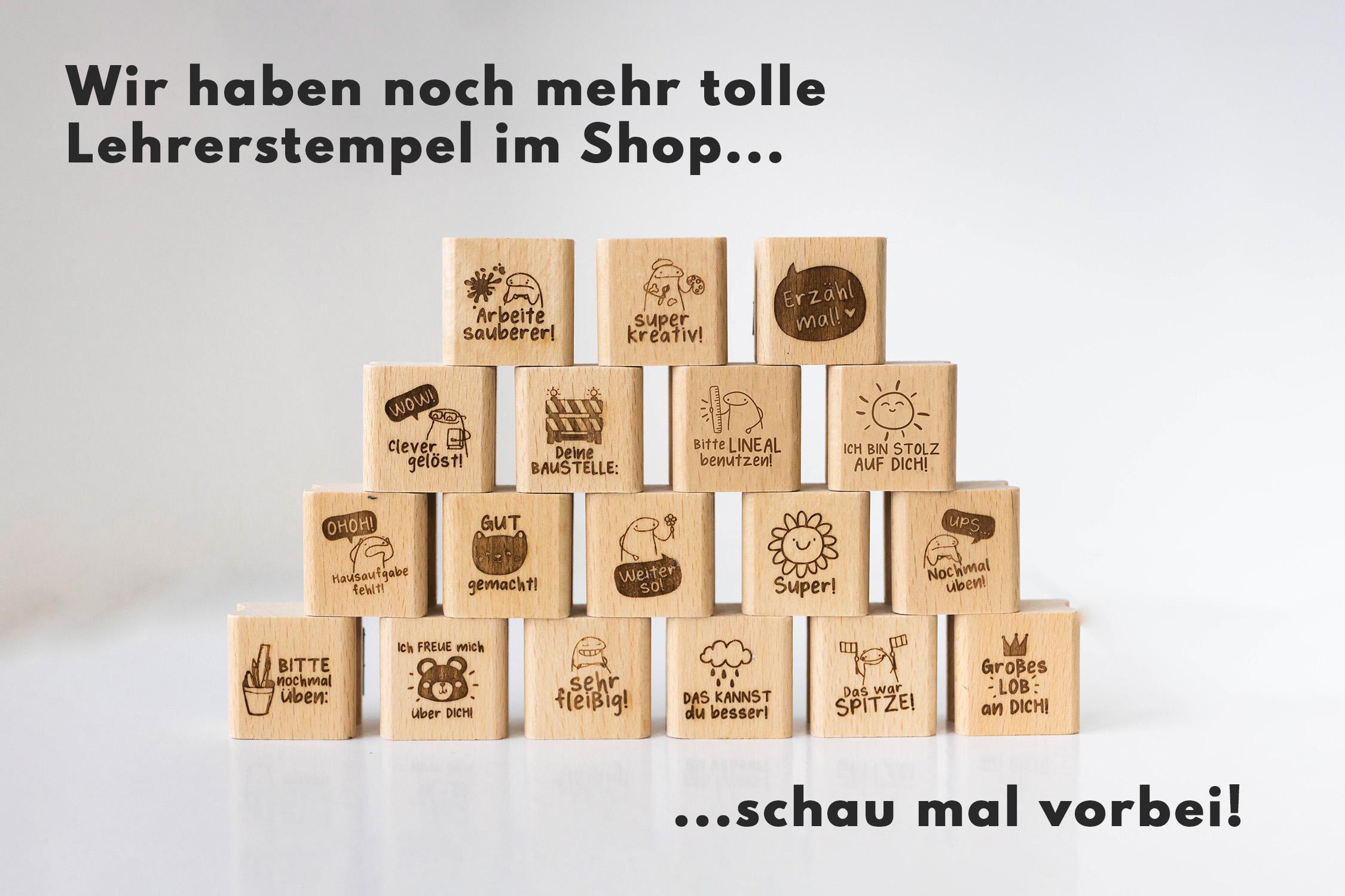 9 Stück Lehrerstempel Selbstfärbend - Motivationsstempel Für Schüler Hausaufgaben
