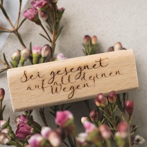 Sei gesegnet auf all deinen Wegen Stempel, Gottes Segen, God bless you, Geburtstagskarte christlich, Geschenk Stempel, Botschaft HS080