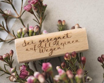 Be blessed in all your ways stamp, God&#39;s blessing, God bless you, Christian birthday card, gift stamp, message HS080