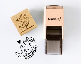 Teacher stamp Otter "Wonderful" Motivation stamp positive reward elementary school growth mindset feedback gift HS172
