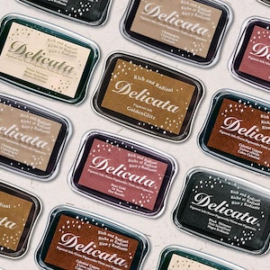 Stempelkissen Delicata Metallic, Stempelkissen Metallic Farben, Stempelkissen gold, silber, rosegold, Stempelkissen Glitzer SK003