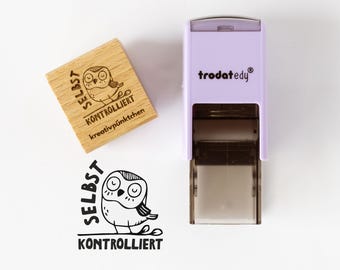 Lehrerstempel Eule "Selbst kontrolliert" Selbstkontrolle, Motivationsstempel positiv Grundschule Selbstreflexion Wachstum HS185