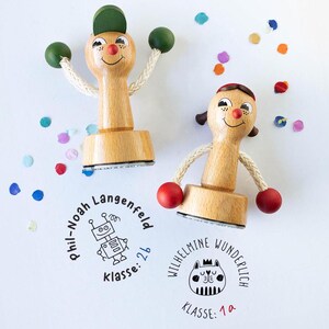 Nome timbro bambini timbro scuola classe inizio scuola regalo timbro bambini libro scuola divertente carino timbro bambini personalizzato HS118