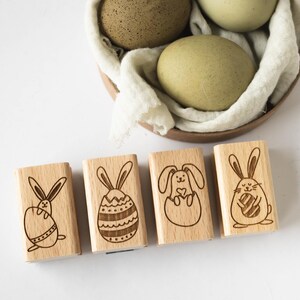 Osterhase Stempelset Hase Stempel , Frohe Ostern Stempel, Oster Geschenke DIY, Basteln Ostern, Frühling Stempel, Basteln, Ostermotiv HS117