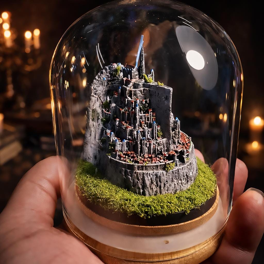 Original Handmade Fantasy Castle Miniature Diorama, Tabletop Terrain ...