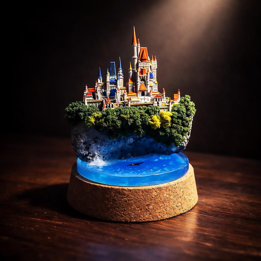 Original Handmade Castle Miniature Diorama, European Fantasy Castle ...