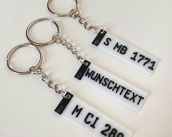 License plate keychain