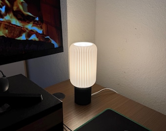 Minimalist table lamp, modern night light, handmade designer lamp, Scandinavian decor, gift idea for living room & bedroom