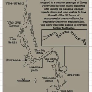 Carte des incidents de la grotte de Nutty Putty