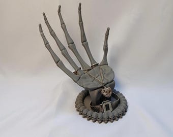 Skeletonhand jewelry holder stl file 3d print file