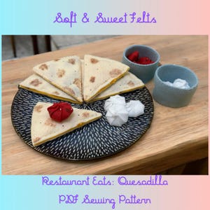 Molde de quesadilla em pdf com feltro para comida