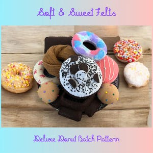 Deluxe Donut Batch felt food pdf pattern-The Bakery Collection