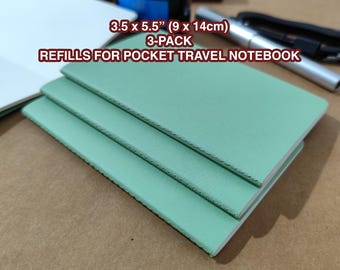 Mini Journal Paper Refills Pages Inserts Lined Blank Dotted Pocket Notebook Travel Sketching Passport Bullet Writing Journal Stationery Gift