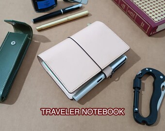 Handcrafted Italian Leather Traveler Notebook Refillable Pocket Journal Personalized Planner Custom Stationery Gift for Travelers 05 Inserts