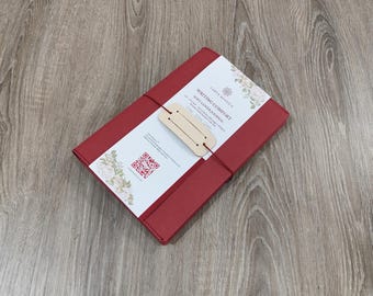 A5 Vegan Leather Journal: Lay-Flat Kraft Paper Notebook with Pen Holder