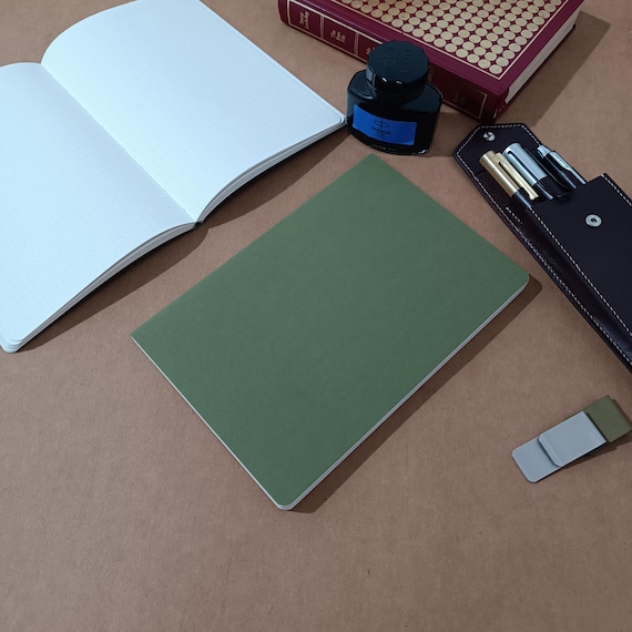 A5 Notebook Refill Fountain Pen Friendly 100gsm Cream Paper Minimalist Bullet Journal Planner Insert Softcover Layflat Binding Handwriting
