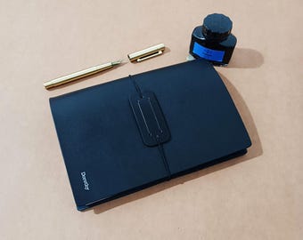 Personalized A5 Leather Notebook Refillable Traveler Bullet Journal Custom Embossed Name Initials Writing Sketching Daily Diary Planner Gift