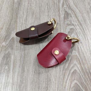 Custom Engraved Leather Keychain | Handmade Veg Tanned Key Holder | Brass Cowhide Key Fob | Personalized Name Key Gift for Moving House