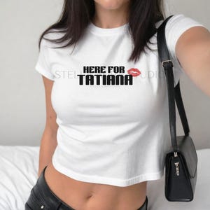 Tate McRae Merch | Here for Tatiana Baby Tee | Tate McRae Shirt For Miss Possessive Tour | Concert Crop Top | Tate McRae Gift For Fans