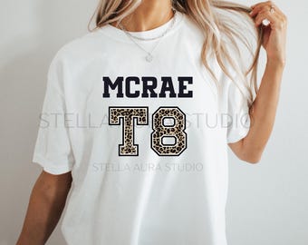 Tate McRae Comfort Colors Jersey Tee | T8 Leopard Print Shirt | McRae Tour Jersey | Pop Music Fan Merch | Concert Tee | Trendy Fan Gift