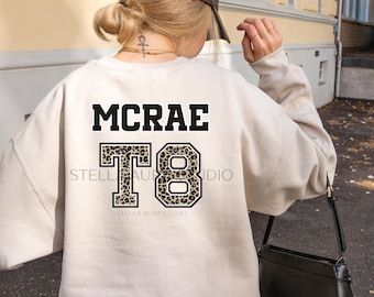 Tate McRae Leopard T8 Jersey Hoodie | Varsity Crewneck Sweatshirt | Tate McRae Fan Concert Merch | Gift For Daughter Birthday