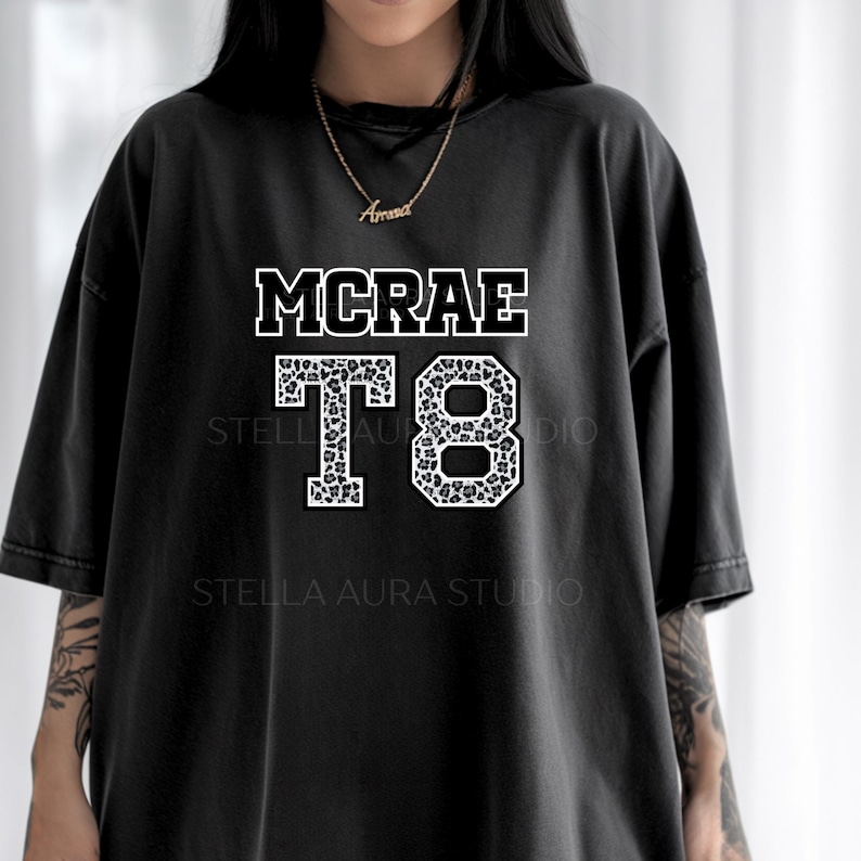 T8 Numbers Tate Mcrae T8 Jersey Shirt | Cheetah Print Concert Tee | Comfort Colors ...