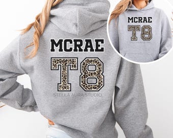 Tate McRae Jersey Hoodie, Varsity Leopard T8 Sweatshirt, Trendy Streetwear Fan Gift