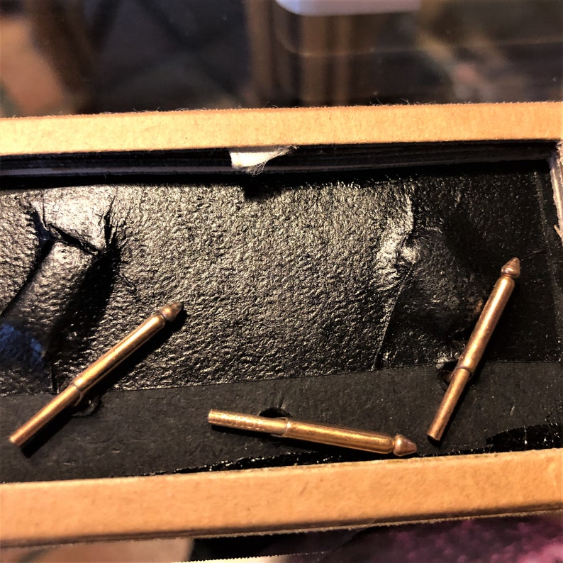 Mother of Pearl Early Vintage Hickok Tuxedo Studs in Original Celluloid Box