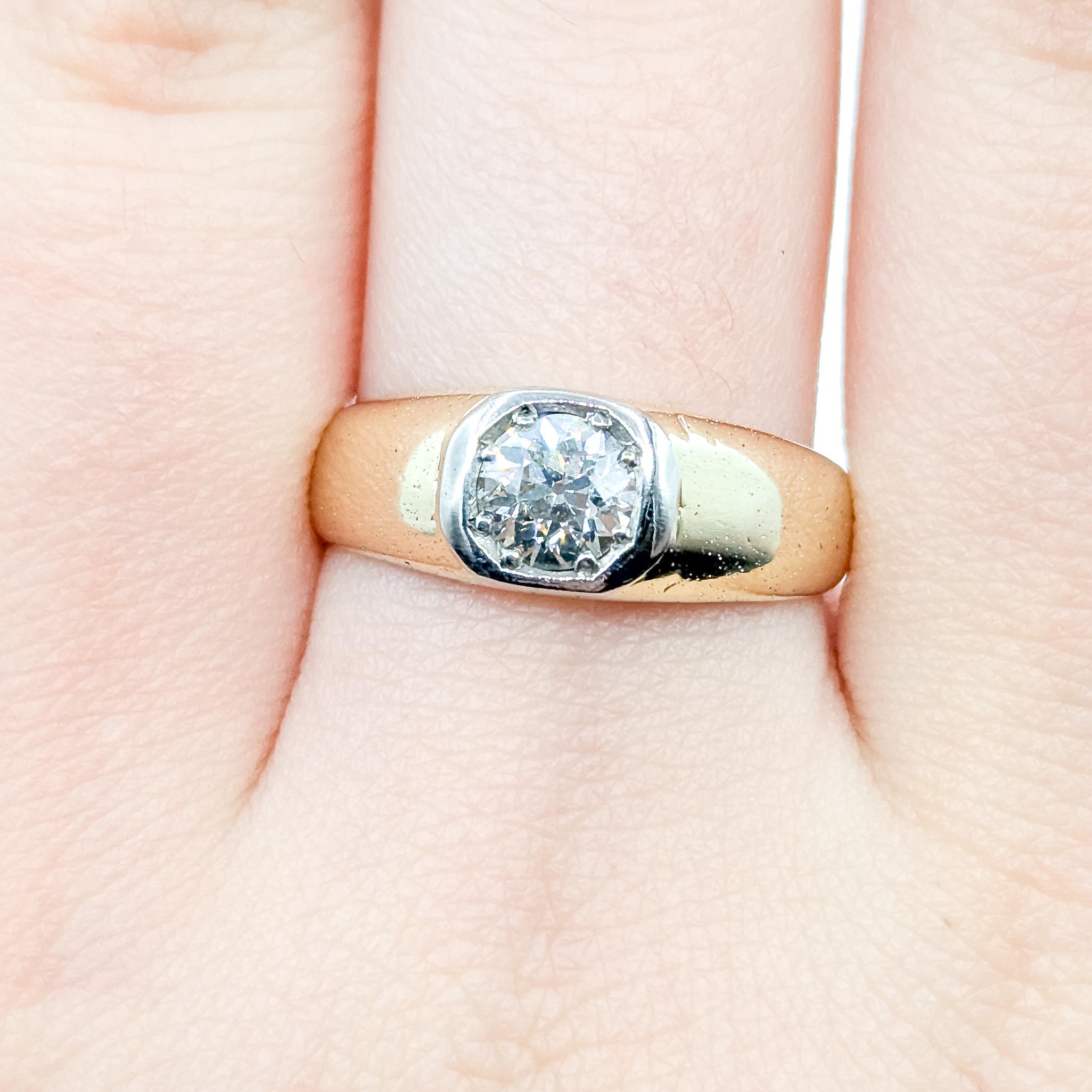 Vintage Old European Cut Diamond Ring in 14k - Etsy