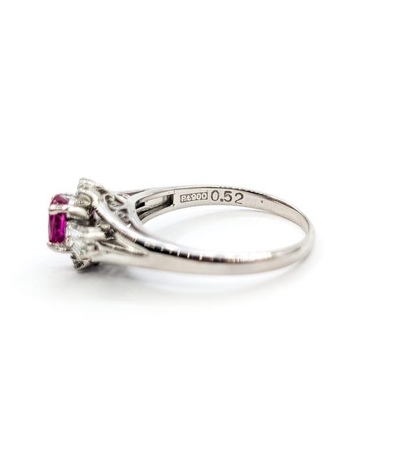 Platinum Ruby & Diamond Ring - image 3